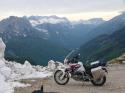 Blick auf den Triglav mit Affenschaukel